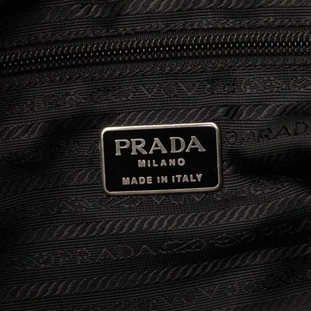 Prada Triangle Logo Plate Makeup Bag